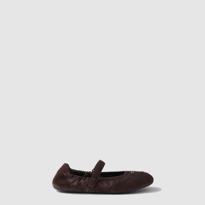 프라다 여성 컬랩스 리나일론 및 스웨이드 발레리나 - Prada Collapsible Re-Nylon and Suede Ballerina - prs7873x