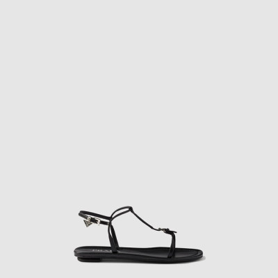 프라다 여성 플랫 가죽 샌들 -  Prada Flat Leather Sandals - prs7921x