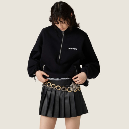 미우미우 여성 집업 긴팔티 - Miumiu Womens Zip-up Tshirt - mic7986x