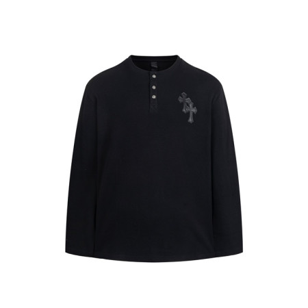 크롬하츠 남성 라운드 긴팔티 - Chrome Hearts Mens Round Tshirt - chc8007x