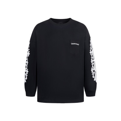 크롬하츠 남성 라운드 긴팔티 - Chrome Hearts Mens Round Tshirt - chc8021x