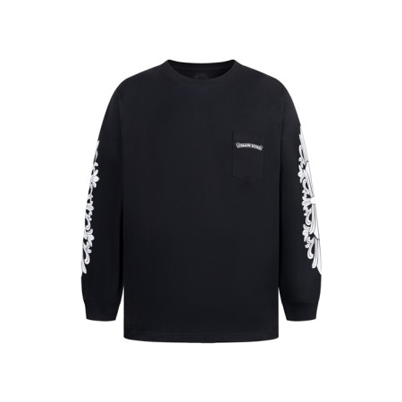 크롬하츠 남성 라운드 긴팔티 - Chrome Hearts Mens Round Tshirt - chc8021x