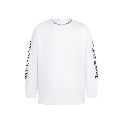 크롬하츠 남성 라운드 긴팔티 - Chrome Hearts Mens Round Tshirt - chc8024x