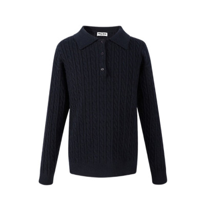 미우미우 여성 폴로 니트 - Miumiu Womens Polo Knitwear - mic8044x