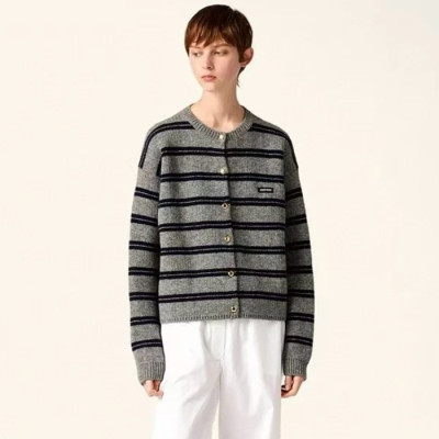 미우미우 여성 라운드 가디건 - Miumiu Womens Round Cardigan - mic8046x