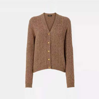 로로피아나 여성 브이넥 가디건 - Loro Piana Womens V-neck Cardigan - lpc8068x