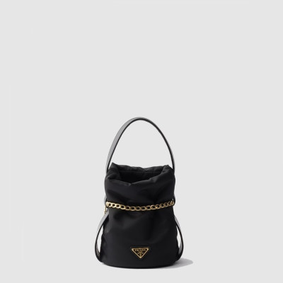 프라다 여성 쁘띠 삭 누아르 미니 리나일론 버킷 백 1BE0888 - Prada Womens Petit Sac Noir Mini Re-Nylon Bucket Bag - prb9470x