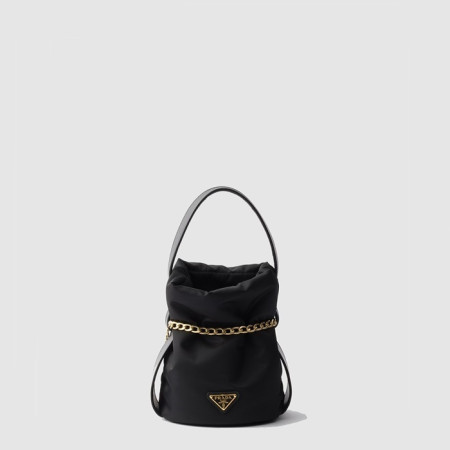 프라다 여성 쁘띠 삭 누아르 미니 리나일론 버킷 백 1BE0888 - Prada Womens Petit Sac Noir Mini Re-Nylon Bucket Bag - prb9470x