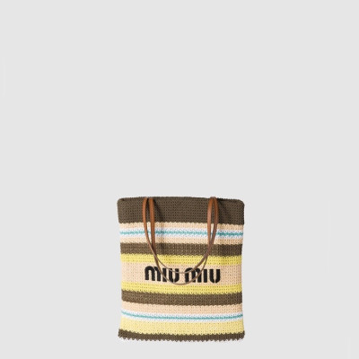 미우미우 여성 크로셰 토트백 - MiuMiu Crochet Tote Bag - mib9640x