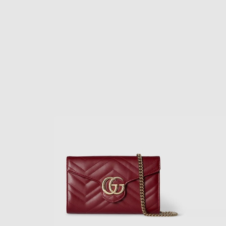 구찌 여성 GG 마몽 체인 지갑 - Gucci Womens GG Marmont Chain Wallet - gub9703x