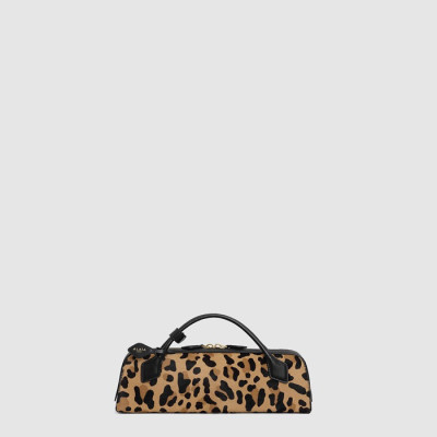 알라이아 여성 레오파드 헤어카프 Le Teckel 클러치 - Alaia Womens Leopard-print Hair Calfskin Le Teckel Clutch - alb9759x