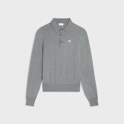 셀린느 남/녀 폴로 니트웨어 - Celine Unisex Polo Knitwear - cec8344x