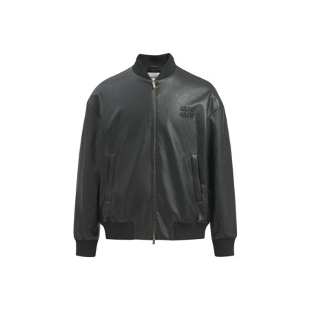 미우미우 남성 가죽 자켓 - Miumiu Mens Leather Jacket - mic8433x