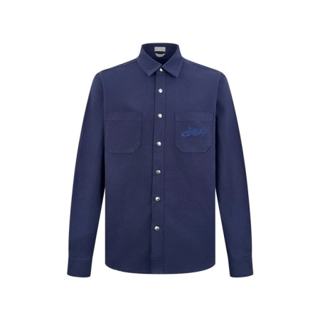 디올 남성 자수 셔츠 - Dior Mens Embroidered Shirt - dic8438x