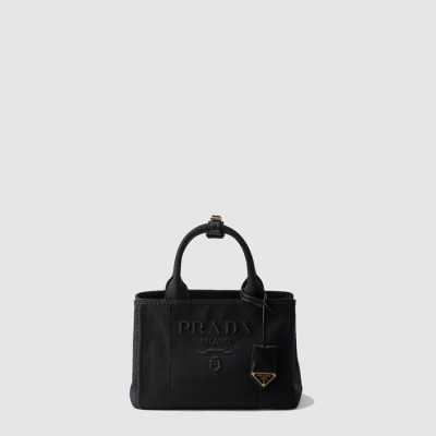 프라다 여성 스몰 코튼 캔버스 핸드백 1BG464 - Prada Womens Small Cotton Canvas Handbag - prb10017x