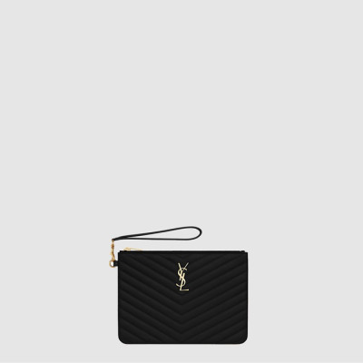 입생로랑 여성 마틀라세 모노그램 파우치 - Saint Laurent Womens Matelasse Monogram Pouch - ysb10076x