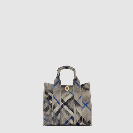 버버리 여성 미니 체크 니트 토트 - Burberry Womens Mini Check Knit Tote - bub10105x