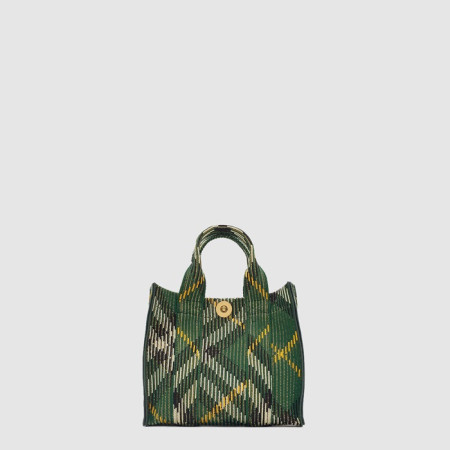 버버리 여성 미니 체크 니트 토트 - Burberry Womens Mini Check Knit Tote - bub10106x