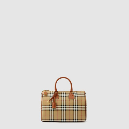 버버리 여성 미디엄 체크 볼링 백 - Burberry Womens Medium Check Bowling Bag - bub10470x