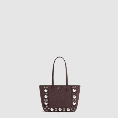 발렌티노 여성 가라바니 넬코트 스웨이드 미니 쇼퍼 백 - Valentino Womens Garavani Nellcourt Suede Mini Shopper Bag - vab10655x