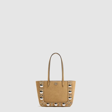 발렌티노 여성 가라바니 넬코트 스웨이드 미니 쇼퍼 백 - Valentino Womens Garavani Nellcourt Suede Mini Shopper Bag - vab10656x