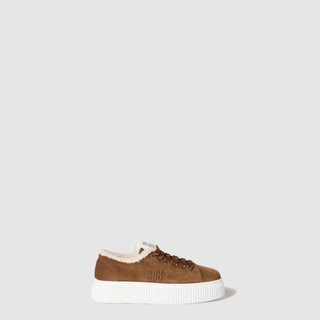 끌로에 여성 스웨이드 시어링 스니커즈 - Chloe Womens Suede Shearling Sneakers - chs8384x