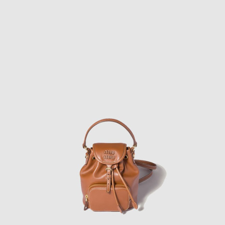 미우미우 여성 가죽 미니 백팩 - MiuMiu Womens Leather Mini Backpack - mib11168x