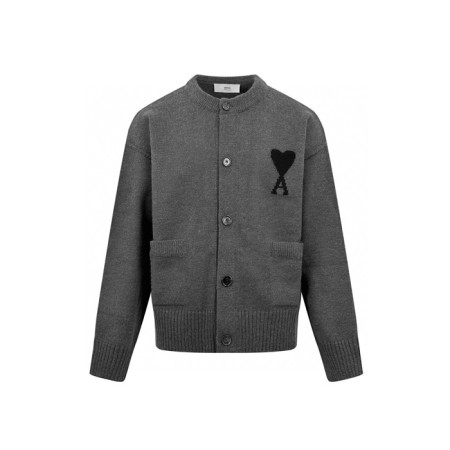 아미 남/녀 라운드 가디건 - Ami Unisex Round Cardigan - amc8506x