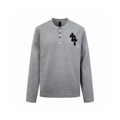 크롬하츠 남성 라운드 긴팔티 - Chrome Hearts Mens Round Tshirt - chc8515x