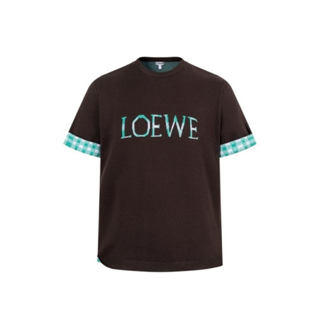 로에베 남성 라운드 반팔티 - Loewe Mens Round Tshirt - loc8542x