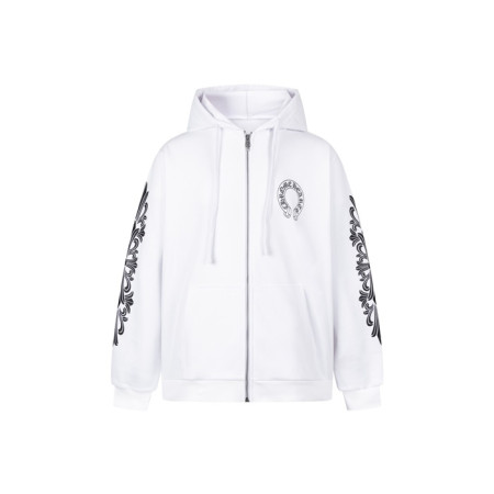 크롬하츠 남성 집업 후디 - Chrom hearts Mens Zip-up Hoodie - chc8563x