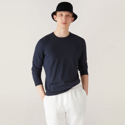 로로피아나 남성 라운드 스웨터 - Loro Piana Mens Round Sweater - lpc8739x