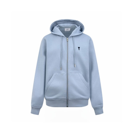 아미 남성 집업 후디 - Ami Mens Zip-up Hoodie - amc8747x