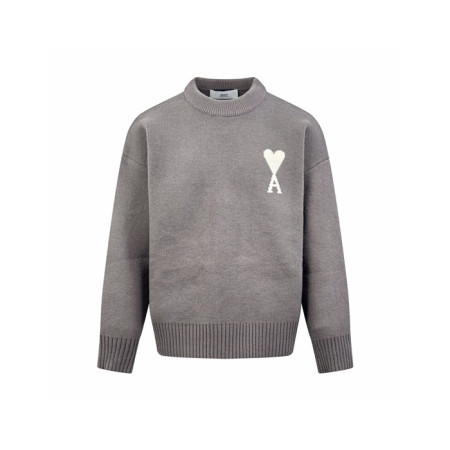 아미 남/녀 라운드 니트 - Ami Unisex Round Knitwear - amc8803x