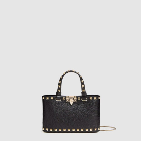 발렌티노 여성 락스터드 그레이니 미니 쇼퍼 백 - Valentino Womens Rockstud Grainy Mini Shopper Bag - vab11298x