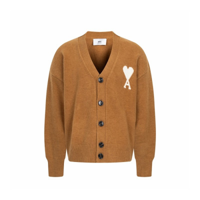 아미 남/녀 브이넥 가디건 - Ami Unisex V-neck Cardigan - amc9675x