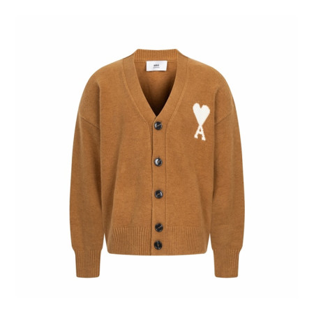 아미 남/녀 브이넥 가디건 - Ami Unisex V-neck Cardigan - amc9675x