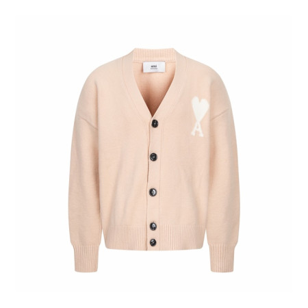 아미 남/녀 브이넥 가디건 - Ami Unisex V-neck Cardigan - amc9678x