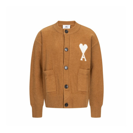 아미 남/녀 브이넥 가디건 - Ami Unisex V-neck Cardigan - amc9679x