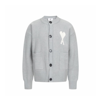 아미 남/녀 브이넥 가디건 - Ami Unisex V-neck Cardigan - amc9680x