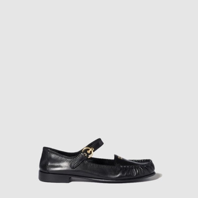 미우미우 여성 스트랩 가죽 로퍼 - Miu Miu Womens Strap Leather Loafers - mis8684x