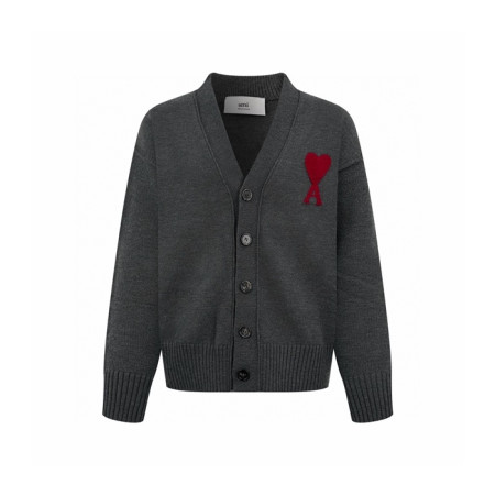 아미 남/녀 브이넥 가디건 - Ami Unisex V-neck Cardigan - amc9694x