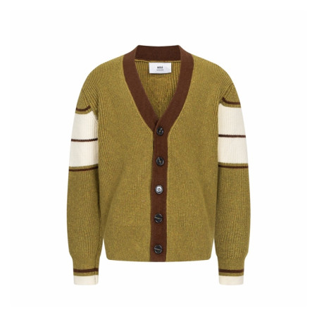 아미 남/녀 브이넥 가디건 - Ami Unisex V-neck Cardigan - amc9748x