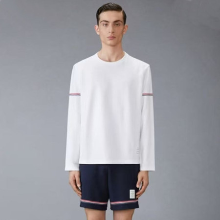 톰브라운 남성 라운드 긴팔티 - Thom Browne Mens Round Tshirts - thc9760x