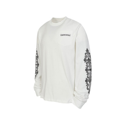 크롬하츠 남성 라운드 긴팔티 - Chrome Hearts Mens Round Tshirt - chc12150x