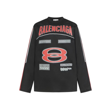 발렌시아가 남성 라운드 긴팔티 - Balenciaga Mens Round Tshirt - bac12163x