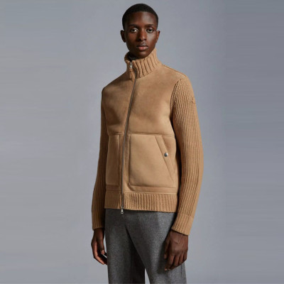 몽클레어 남성 가죽 자켓 - Moncler Mens Leather Jacket - moc12386x