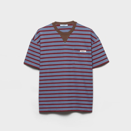 프라다 남성 라운드 반팔티 - Prada Mens Round Tshirt - prc12430x