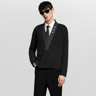 루이비통 남성 브이넥 스웨터 - Louis vuitton Mens V-neck Sweater - lvc12492x
