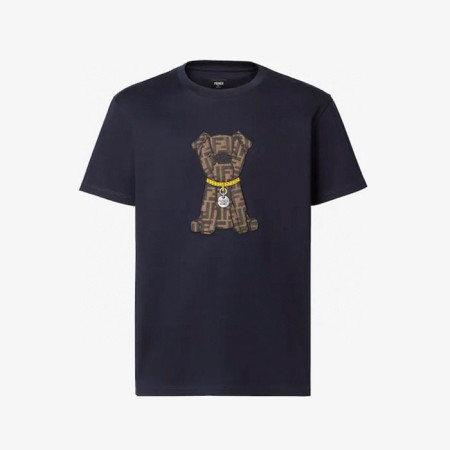 펜디 남성 라운드 반팔 티셔츠 - Fendi Mens Round Tshirt - fec12541x
